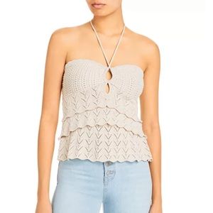 Bloomingdale’s AQUA Crochet halter top